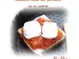 Recette Sandwich chaud aux poivrons et au chèvre