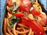 Recette Spaghetti rouges au pourpier, tomate et ail