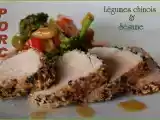 Recette Filet de porc en croûte de sésame et légumes sautés à la chinoise