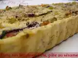 Recette Tarte aux légumes d'été sur fond de pâte au sésame