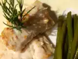 Recette Filet de cabillaud ou de turbot, à la crème au camembert, haricots verts....