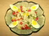 Recette Salade de blé aux poivrons et oeufs durs