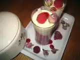 Recette Panna cotta bicolore, framboise et amande amère