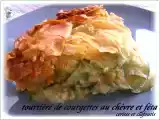 Recette Tourtiere de courgettes au fromage de chevre et feta