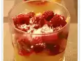 Recette Verrine mangue / framboise