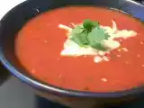Recette Soupe aux tomates, poivron et à la coriandre de moi & la cuisine