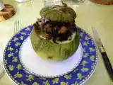 Recette Courgette farcie au poulet et aux champignons
