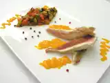 Recette Filets de rougets au coulis de mangue et arlequin de légumes