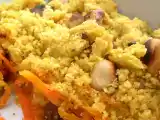 Recette Crumble salé forestier à l'indienne: carottes, garam masala, farine de pois chiche