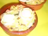 Recette Ramequin coquillettes chevre saumon champignons merci tatagateau