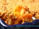 Recette Crumble salé au potiron, pomme de terre, comté et lardons