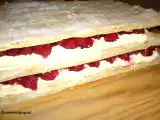 Recette Mille feuille léger léger aux fruits rouges, sauce caramel au beurre salé
