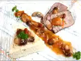 Recette Langue de veau, sauce bouguignonne aux champignons aigre-doux