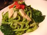 Recette Fettuccine spinaci ou pâtes au pesto d'épinards
