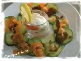 Recette Carpaccio de concombre et saumon