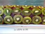 Recette Le gâteau roulé chocolat blanc/kiwis/chocolat noir