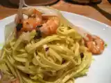 Recette Linguine aux crevettes et au basilic
