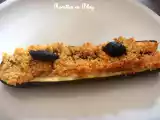 Recette Courgettes facon crumble aux anchois tomates sechees olives noires et semoule