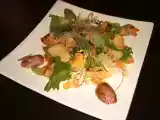 Recette Salade de fond d'artichaut aux lardons, échalotes confites et chips de pommes de terre