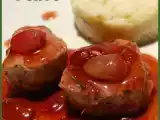 Recette Filet de porc aux raisins et au porto et purée de chou-fleur au parmesan