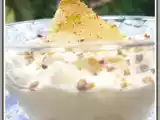 Recette Poire confite au gewurztraminer et gingembre à la mousse de mascarpone