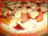 Recette Pizza du dimanche #3 : saumon, chorizo...