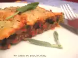 Recette Lasagnes au caviar d'aubergine et aux poivrons rouges grillés