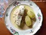 Recette Lieu jaune sur lit de choucroute, sauce à la bière et au cumin des prés