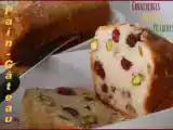 Recette Pain/gâteau aux bananes, canneberges et pistaches, sans gluten