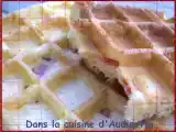 Recette Gaufre au chorizo, chèvre et parmesan