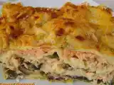 Recette Lasagnes aux 2 saumons, courgettes et champignons