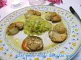 Recette Saint valentin et saint jacques poêlées à la fondue de poireau