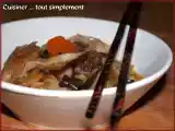 Recette Nouilles de riz sautées ... au wok