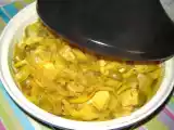 Recette Tajine de poulet aux poireaux, citron, amandes et miel