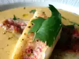 Recette Velouté de lentilles corail au lait de coco, filets de rougets à la coriandre