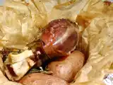 Recette Souris d'agneau et pommes de terre en papillote