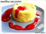Recette Moelleux aux poires et son coulis de framboises