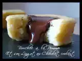 Recette Bouchée à la pomme et son lingot de chocolat coulant.