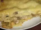 Recette Lasagnes poulet et champignons, bechamel au chèvre