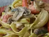 Recette Tagliatelles aux crevettes à la sauce safranée