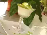Recette Mousse au chocolat blanc et coulis de citron vert, et fruits de la passion