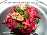 Recette Salade aux couleurs de l'automne carottes, betteraves crues, noix
