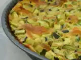 Recette Délice de quiche sans pâte courgettes/parmesan/saumon(s)