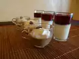 Recette Duo de panna cotta framboise et café