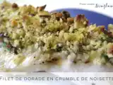 Recette Filet de dorade en crumble de noisette