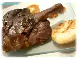Recette Souris d'agneau au miel sauce au vin et ses navets confits