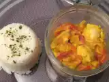 Recette Cabillaud épicé aux petits légumes et lait de coco