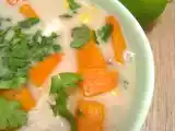 Recette Soupe saveurs thai au butternut, filet de poisson et lait de noix de coco