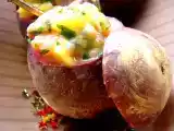 Recette Tartare de saumon à la mangue en coques de passion