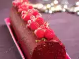 Recette Bûche au nougat et framboises